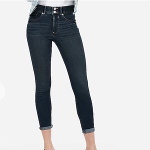 Express Highwaisted denim perfect cropped leggings